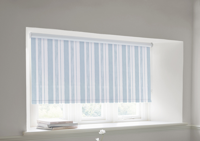 Shabby Chic by Rachel Ashwell Watercolour Stripe (Blackout), Pale Blue - Twist&Fit Roller Blind - Image 5